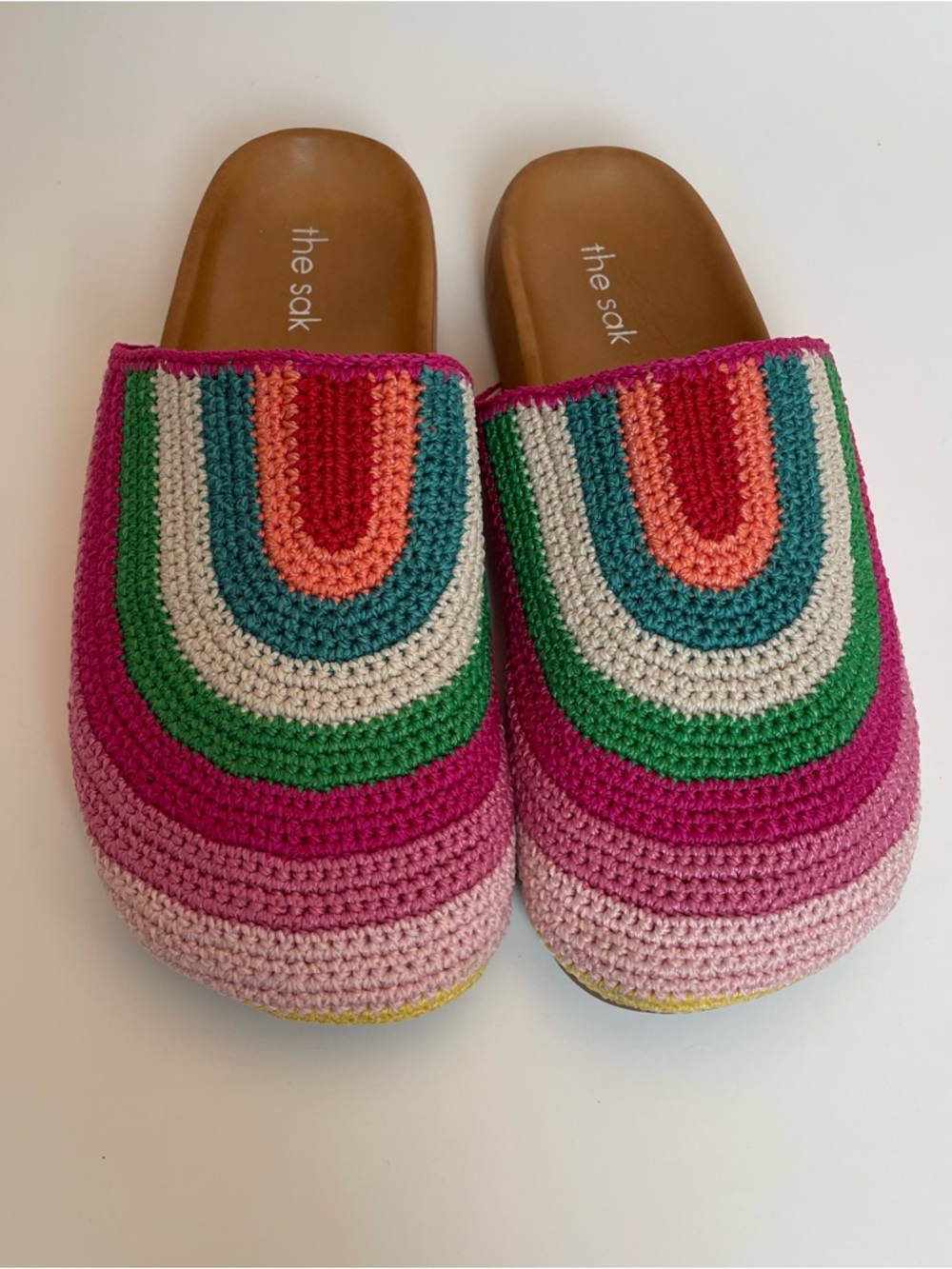 The Sak Multicolor Crochet Mule / Clog – Pink, Green & Cream – Size 8 🌸✨ - Picture 13 of 15
